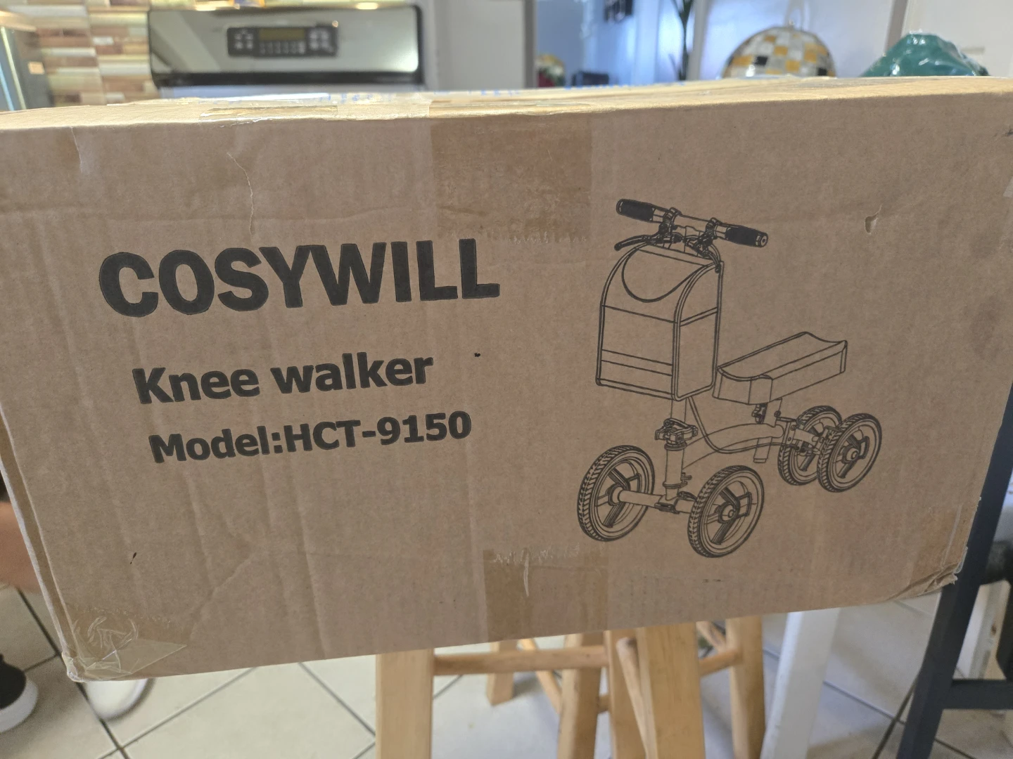 Cosywill Steerable Knee Walker Scooter - Black - photo 2