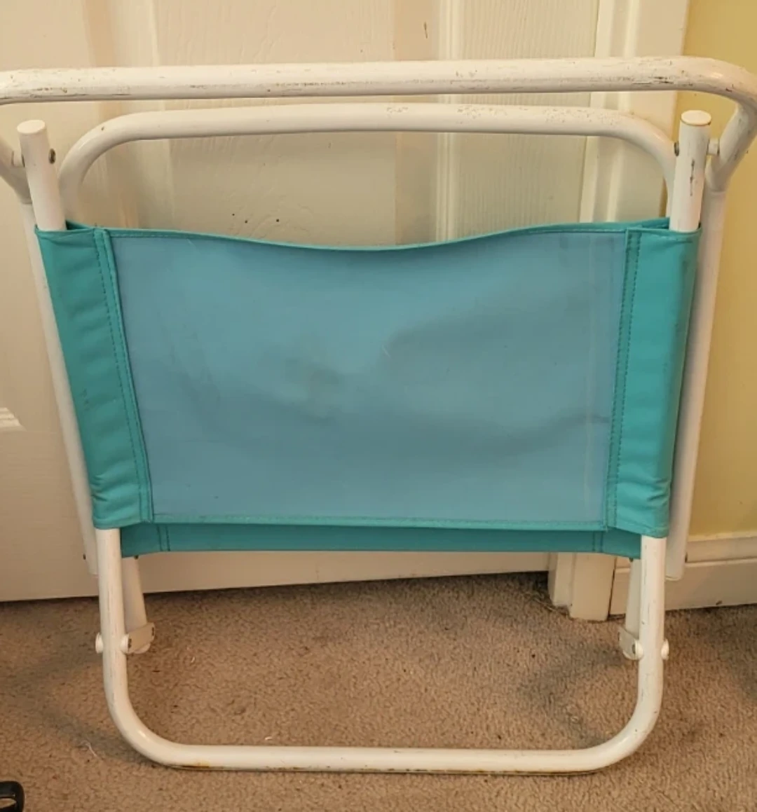 Turquoise Folding Low Beach Chair