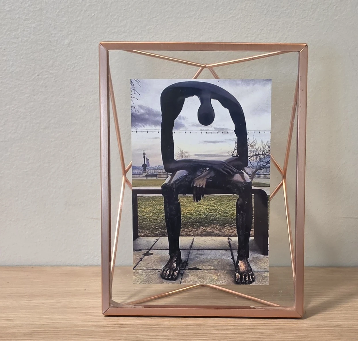 "Umbra" Copper PLATED Geometric Floating Frame - photo 5