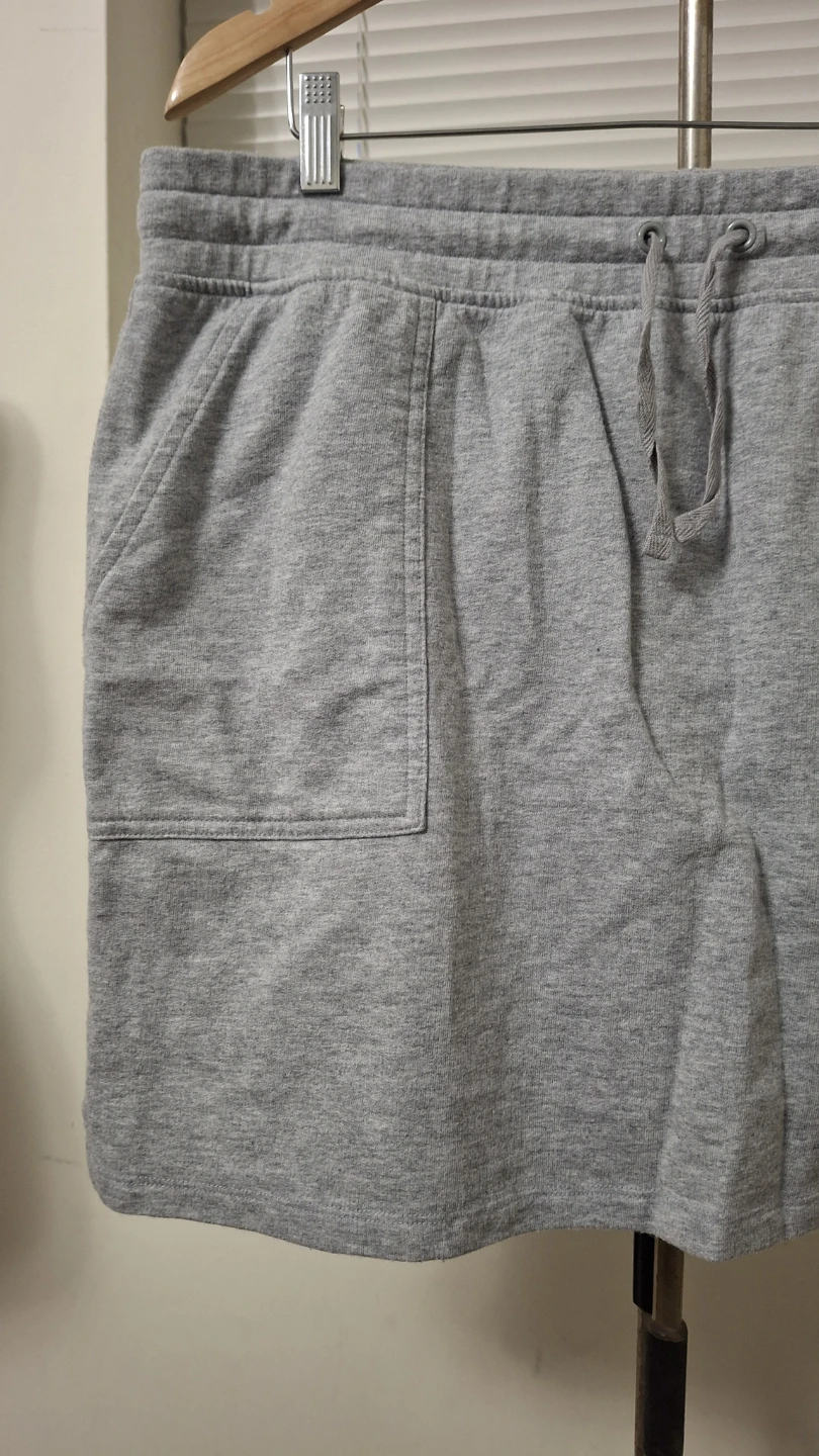 Women's Heather Grey French Terry Skort with Built-In Shorts - photo 3