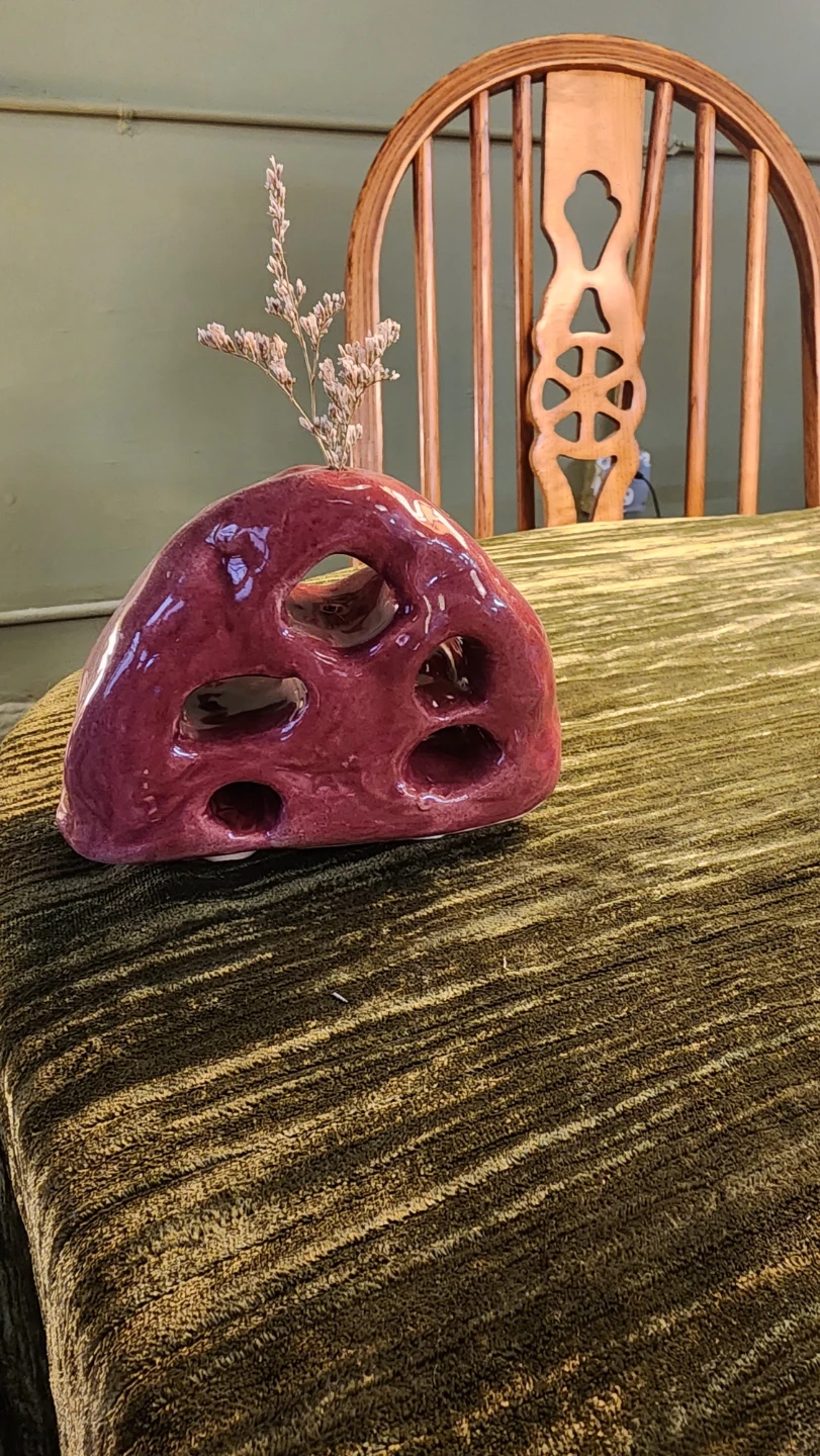 Handmade Ceramic Vase for incense or flower cutouts - photo 4