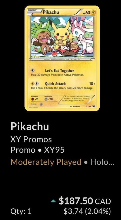 Pikachu XY 95 | Pokemon TCG - photo 3