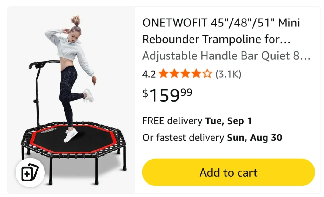 ONETWOFIT Mini Rebounder Trampoline - photo 4