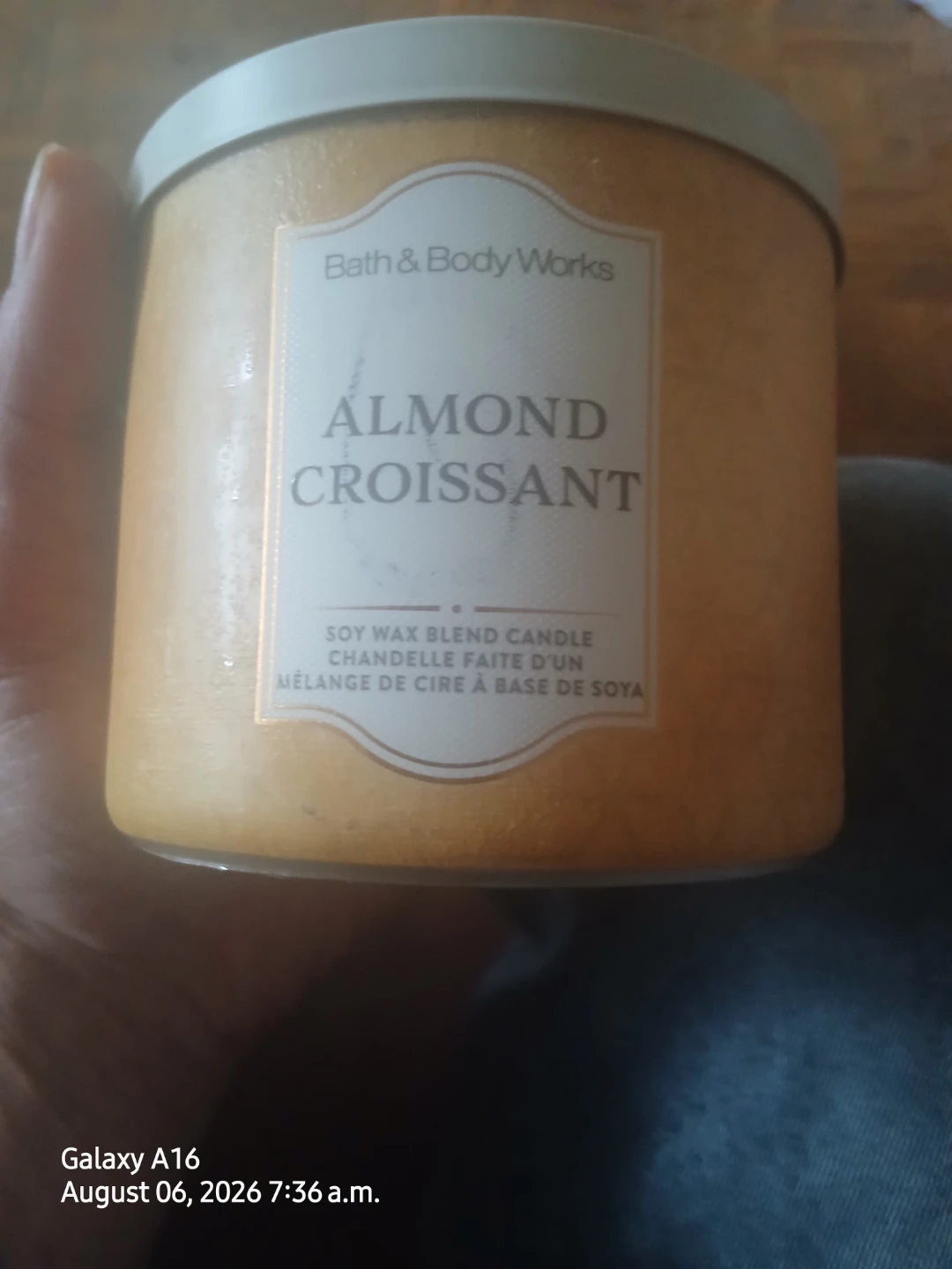 Bath & Body Works White Barn Almond Croissant Scented Candle