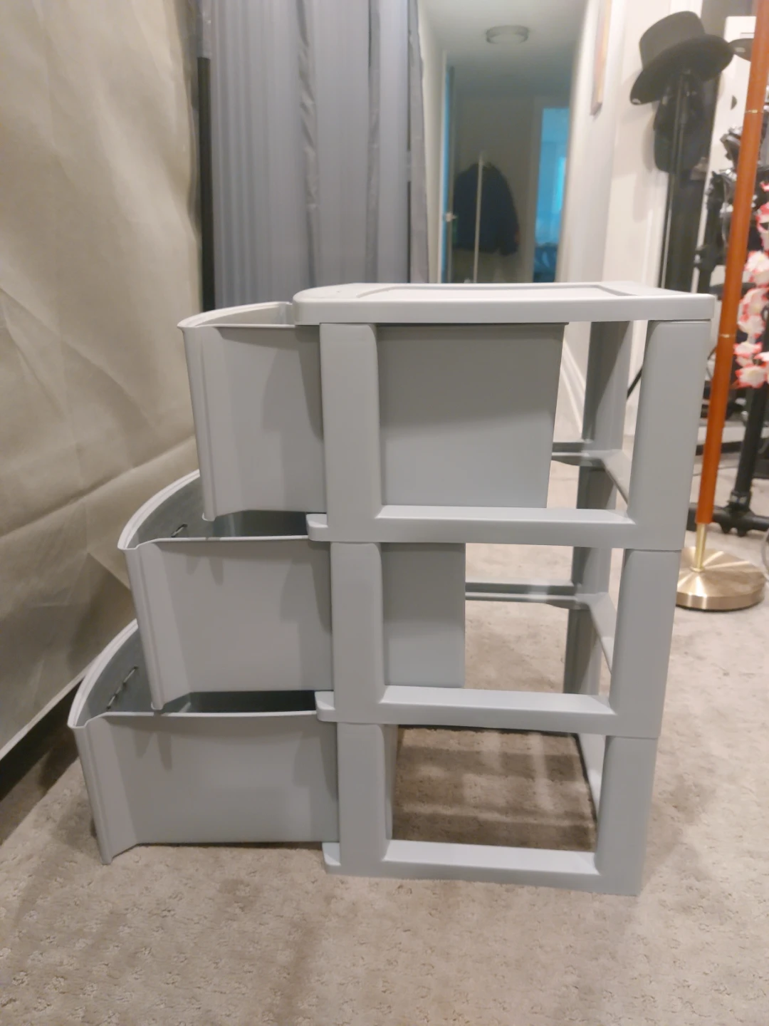 Gray 3-Drawer Storage Unit - photo 3