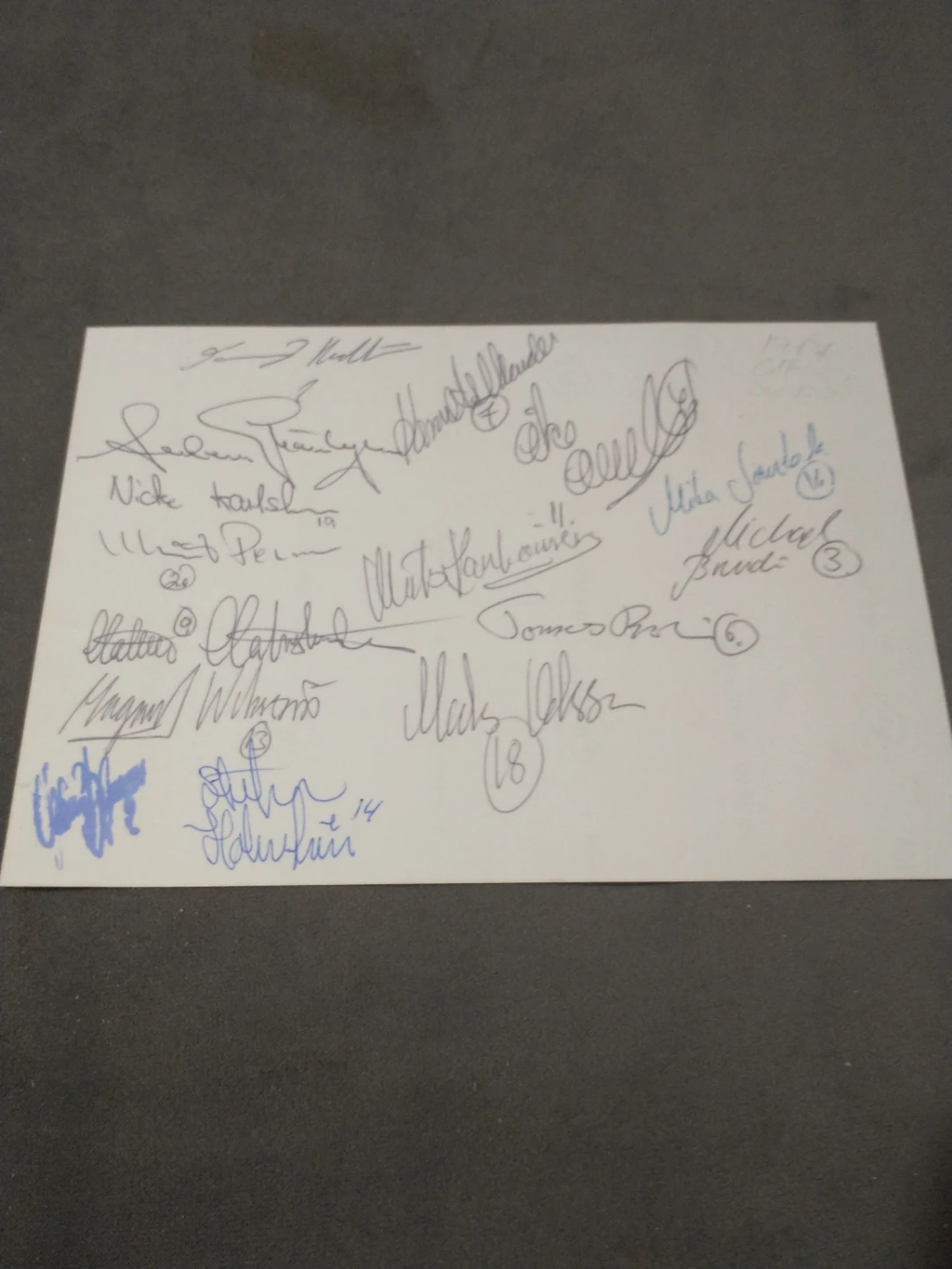 Rare 1984 GIF Sundsvall Swedish Pro Football Team Signed Picture - photo 4