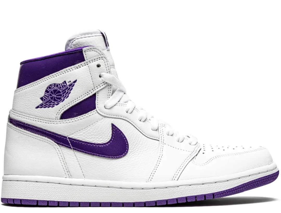 Air Jordan 1 High White Court Purple