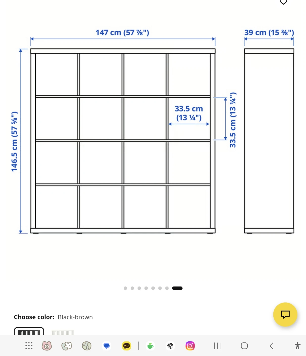 IKEA KALLAX Shelf Unit - Black-brown - photo 3