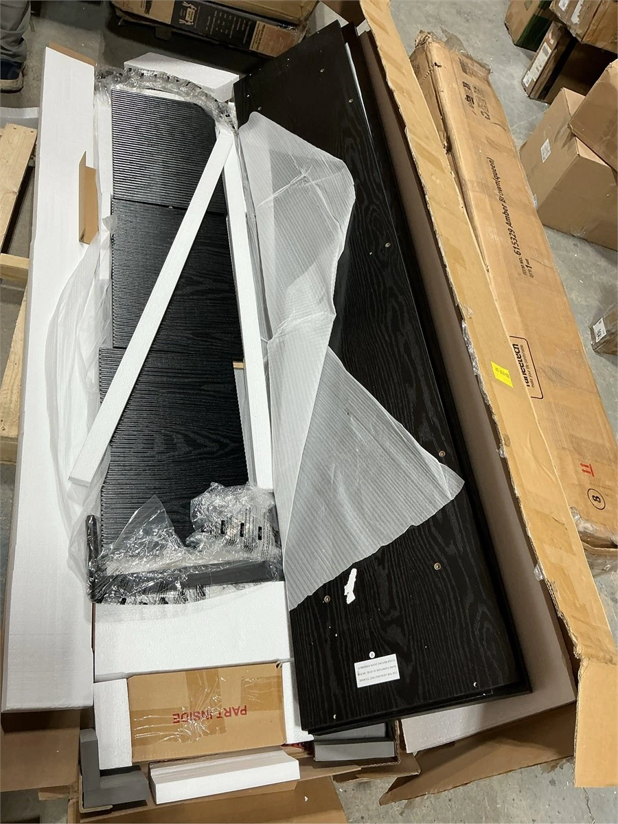 BNIB TV Console Black Grain Fluted Finish - photo 3