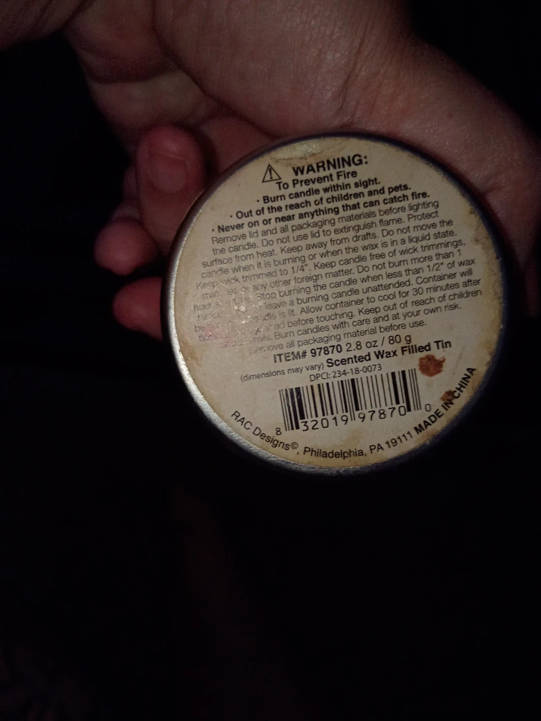 Lollipop Scented Candle Tin - photo 3