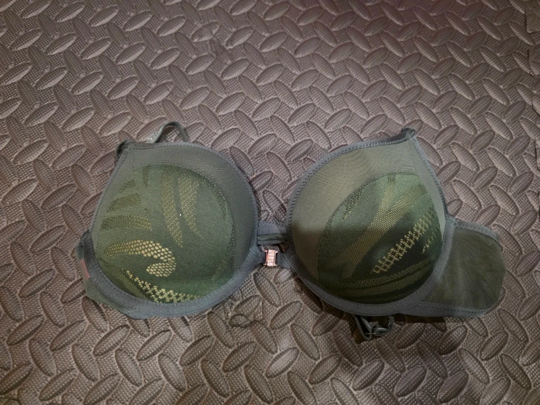 Assorted Bras - Pink,  Black & Grey Lace, Black, Green - photo 2