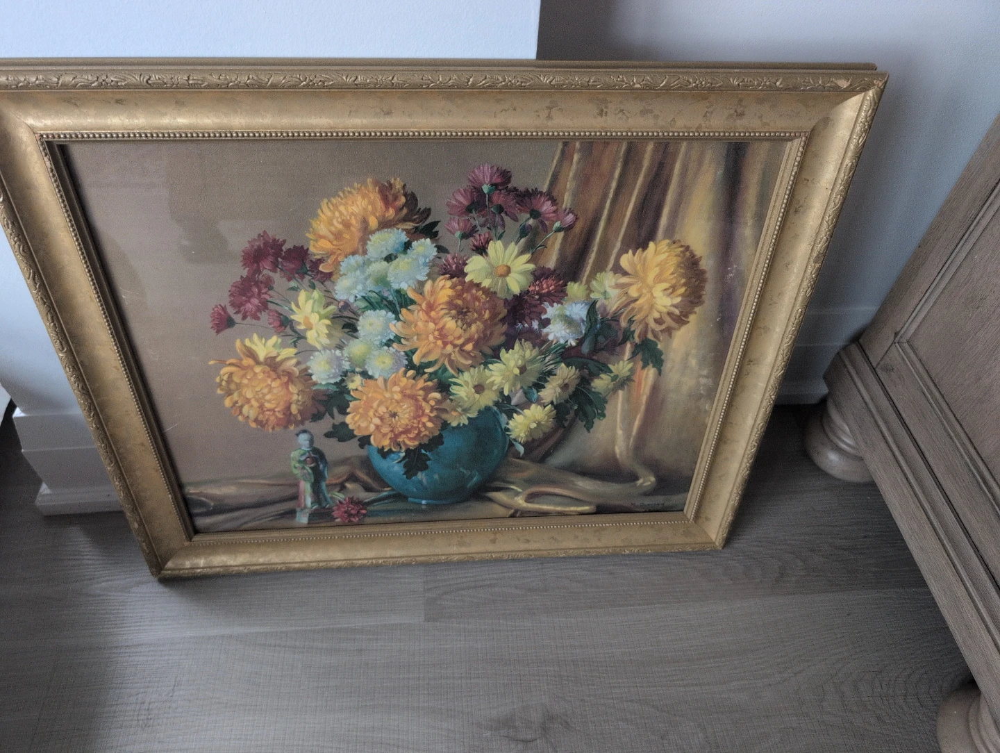 Vintage Floral Still Life Painting - photo 2