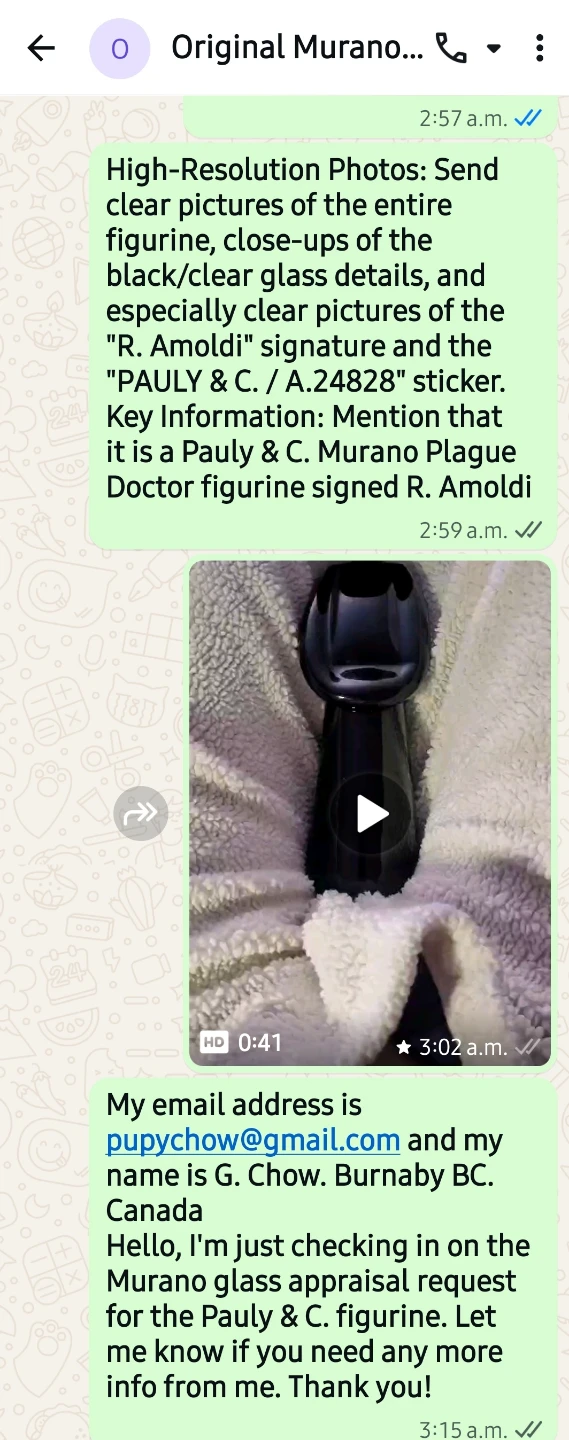 Pauly & C. Murano Plague Doctor Figurine Signed R. Amoldi - photo 2