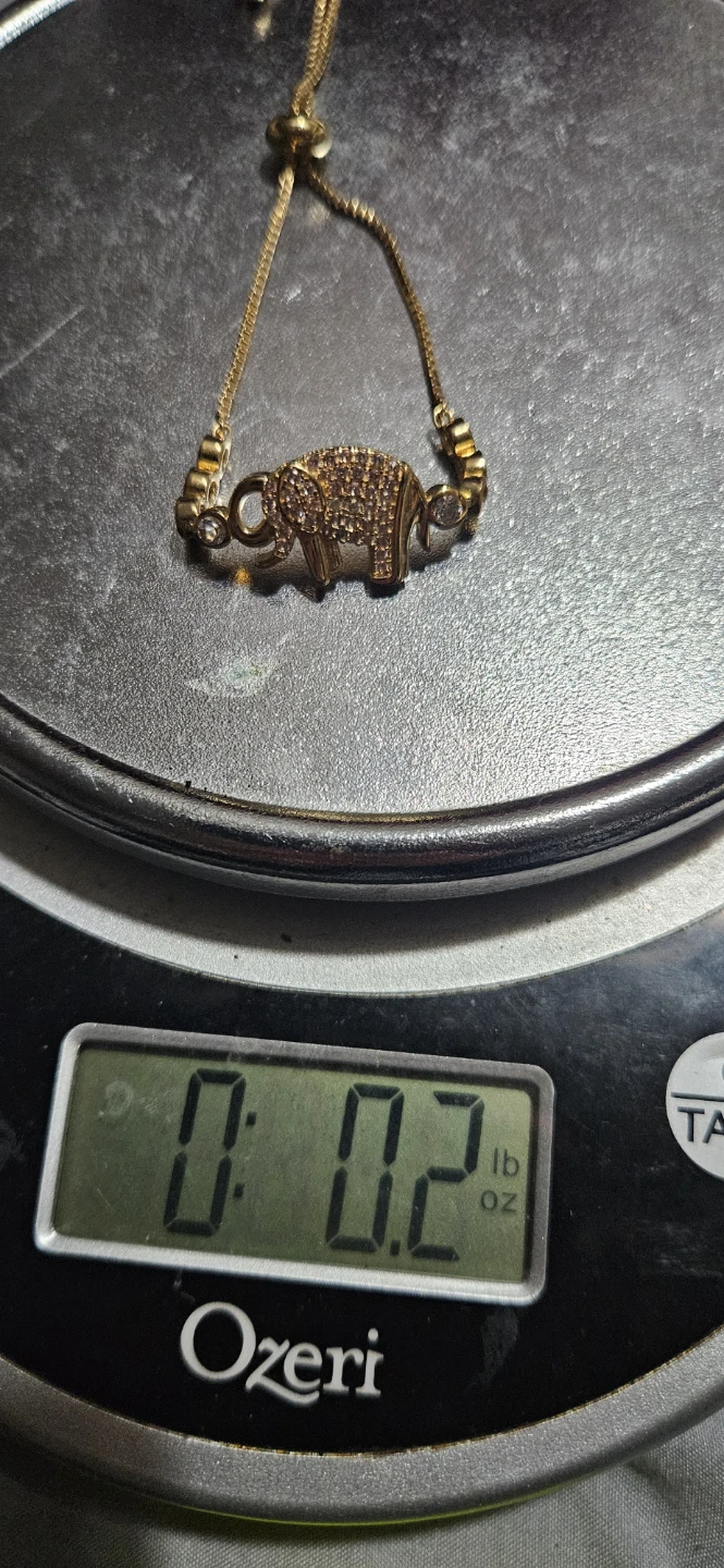 Gold Tone Elephant Charm Bolo Bracelet - photo 4