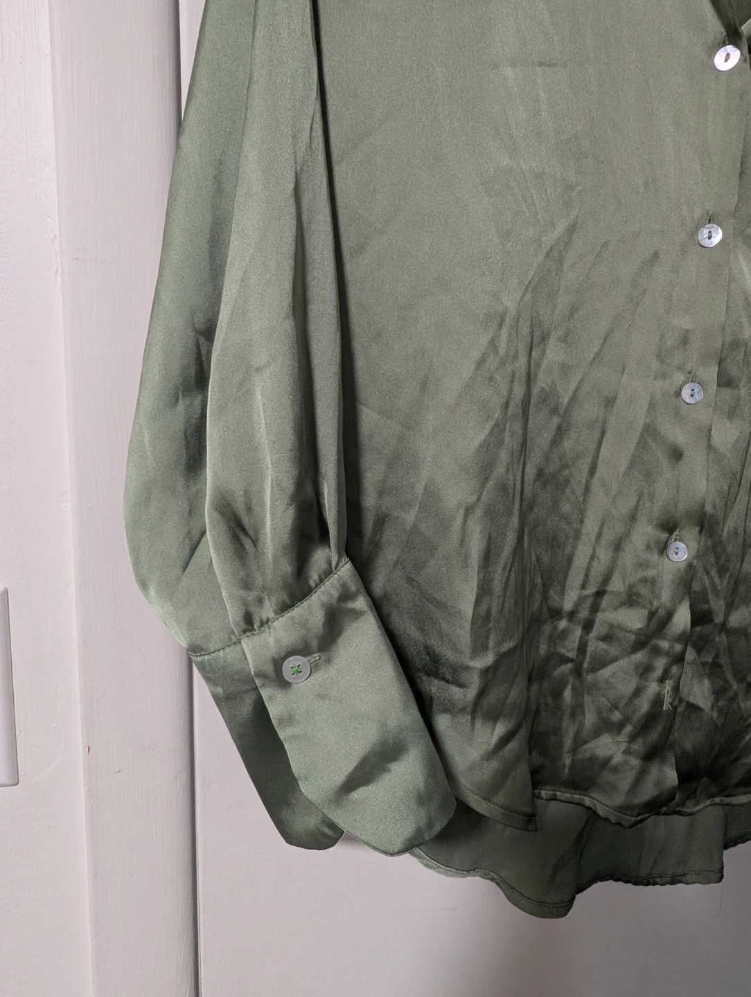 ZARA Satin Button-Up Shirt - photo 2