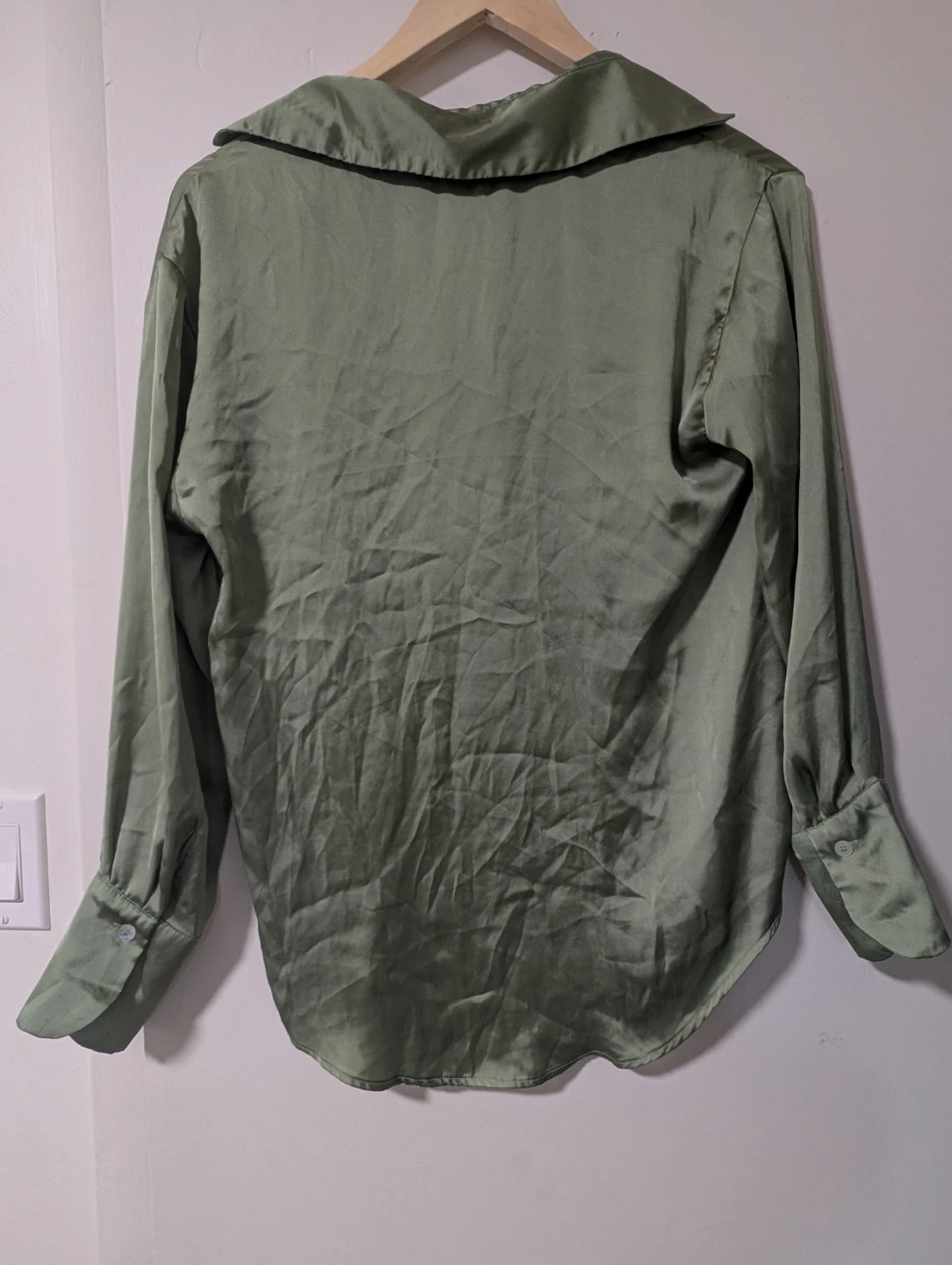 ZARA Satin Button-Up Shirt - photo 4