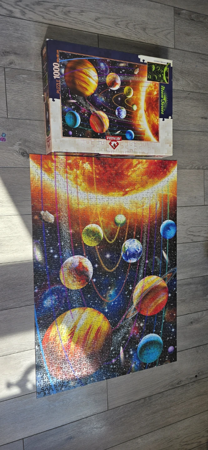 Neon solar system puzzle 1000 pieces