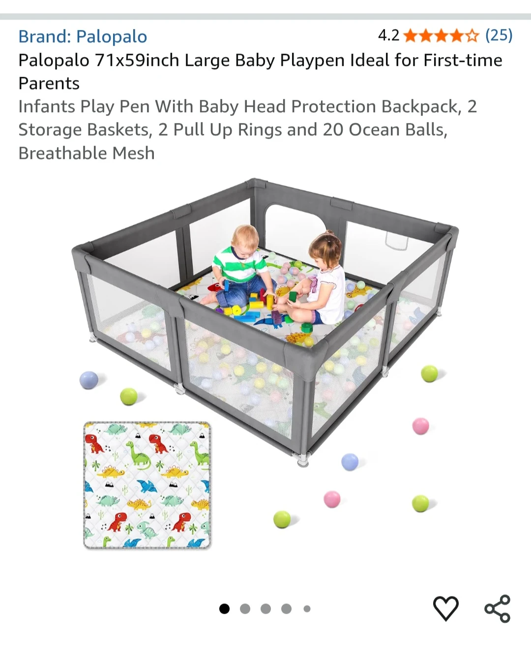 Palopalo Large Baby Playpen - photo 2