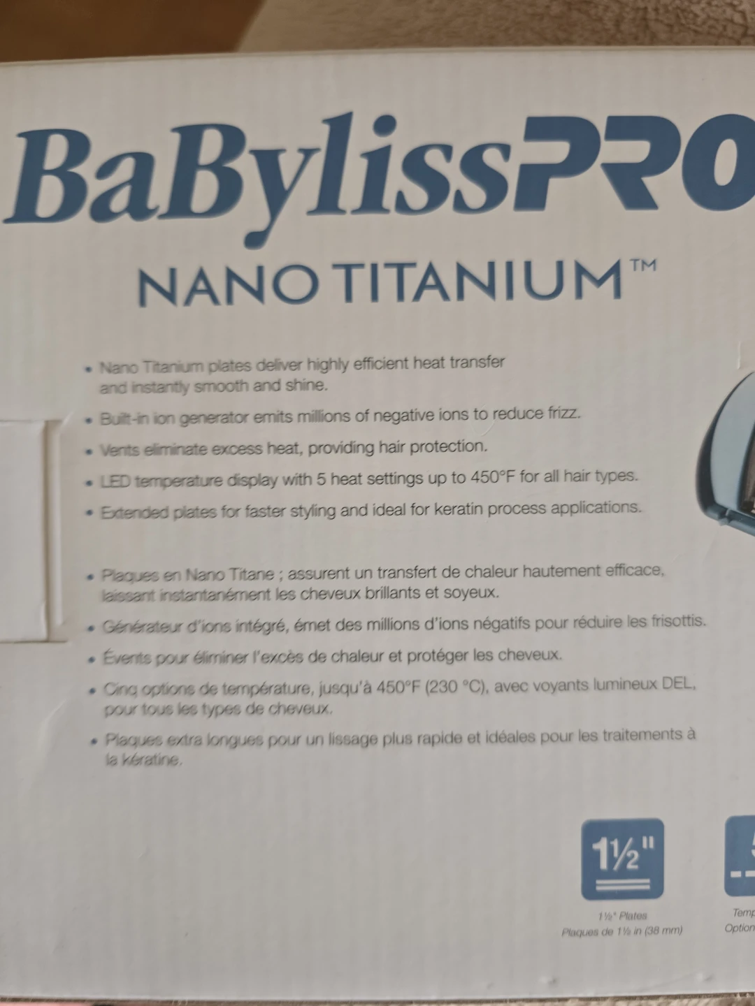 BaBylissPRO Nano Titanium Flat Iron - 1 1/2" - photo 3
