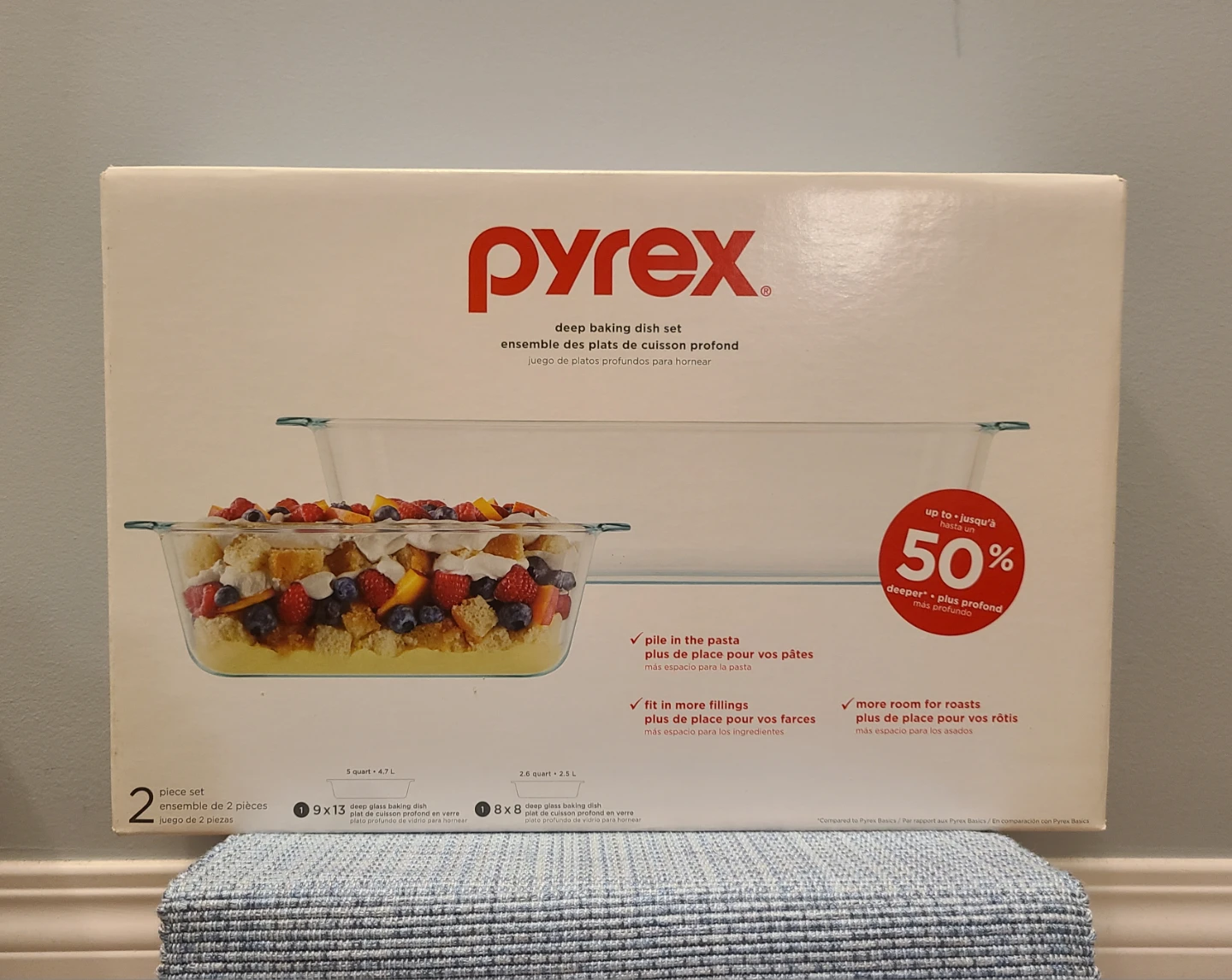 Pyrex Deep Baking Dish Set - new - photo 2