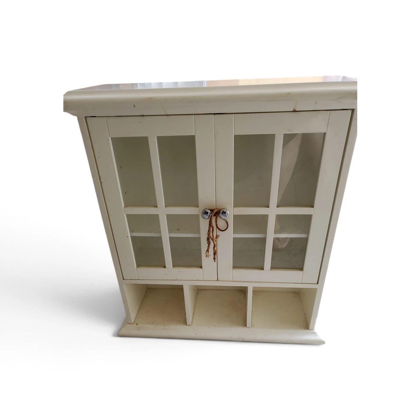 Wooden Wall Cabinet with Glass Doors - photo 2