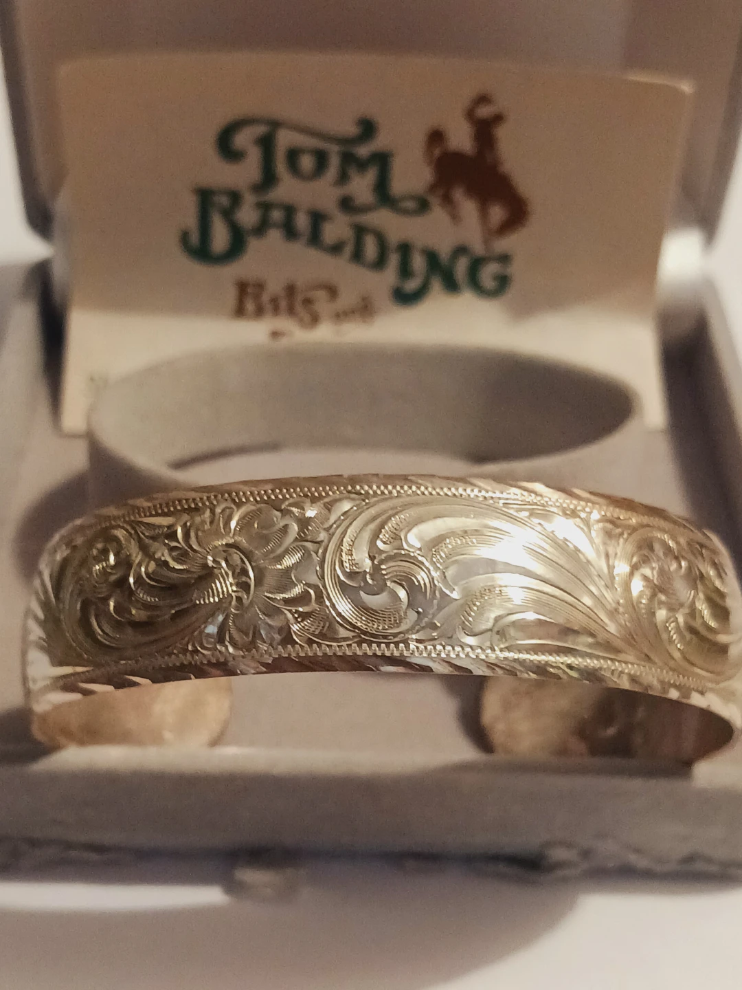 Tom Balding Sterling Silver 925 Engraved Cuff Bracelet