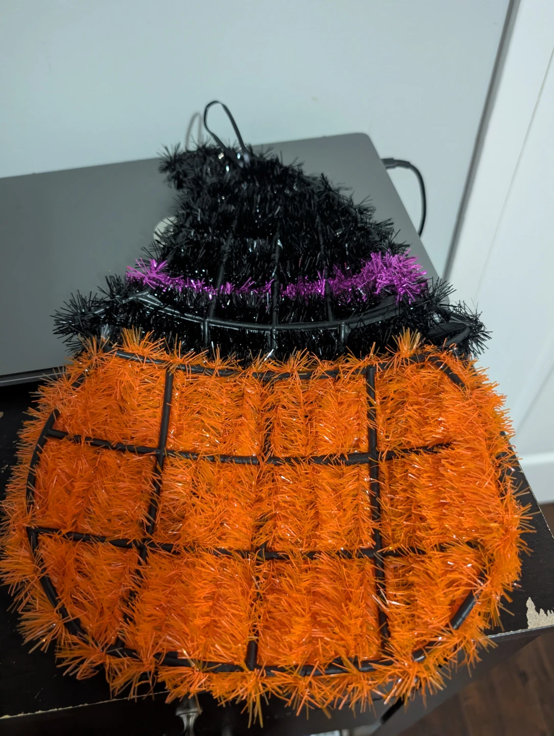 Halloween Tinsel Pumpkin Decoration - photo 2