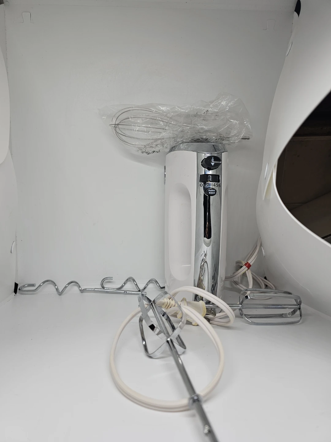 White Hand Mixer with Attachments - photo 3