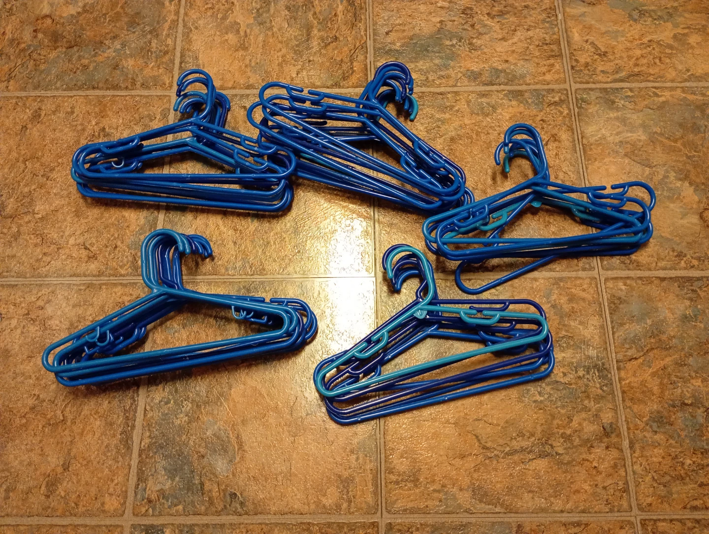 Blue Plastic Hangers
