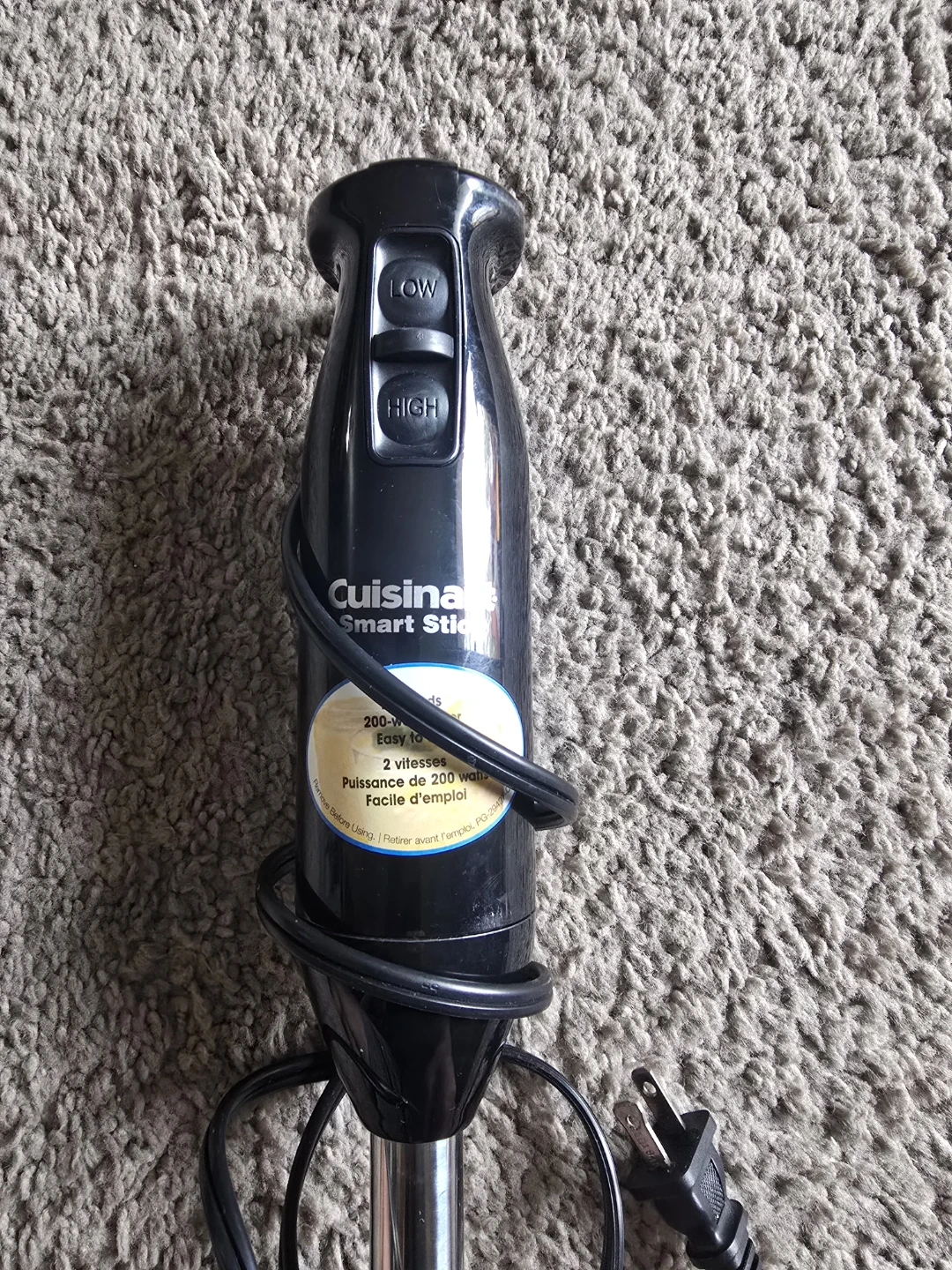 Cuisinart CSB-75 Smart Stick 2-Speed Immersion Hand Blender, - photo 3