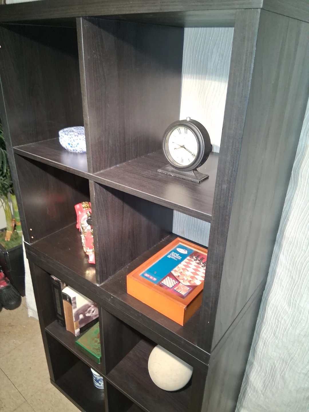 Dark Wood Storage Shelf Unit - photo 3