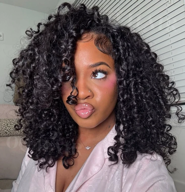 Kinky Curly Half Wig Human Hair New in Box