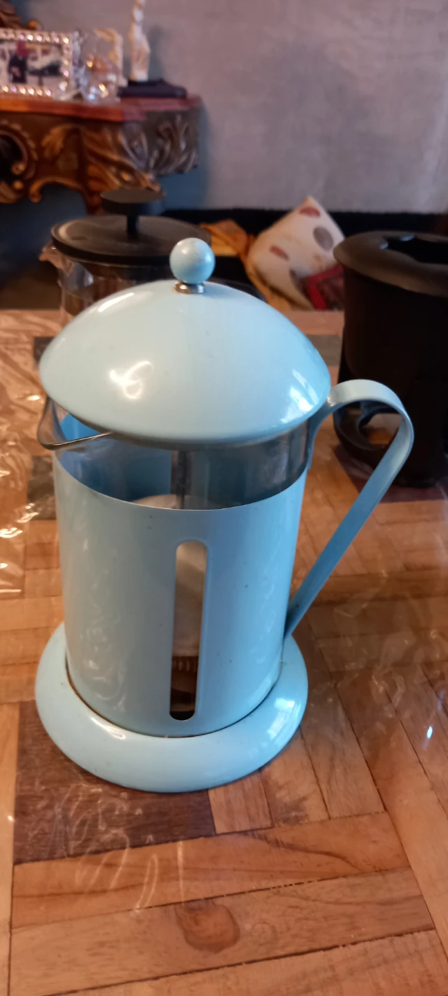 Light Blue French Press Coffee Maker