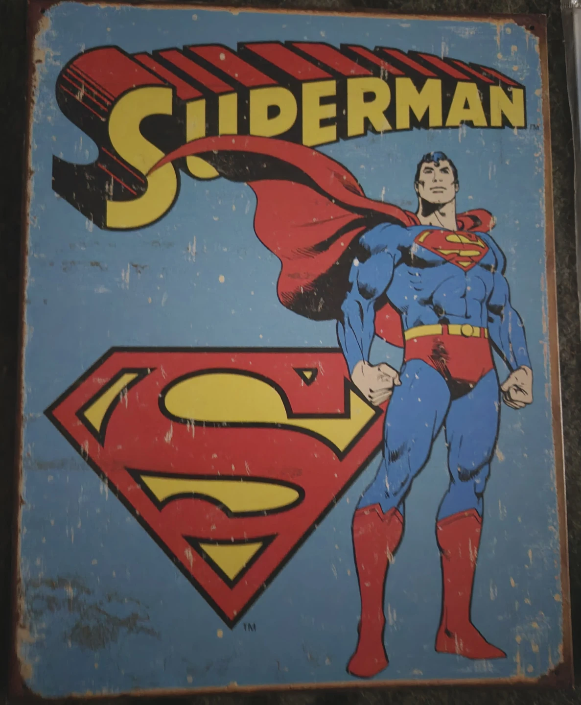 Superman Metal Sign