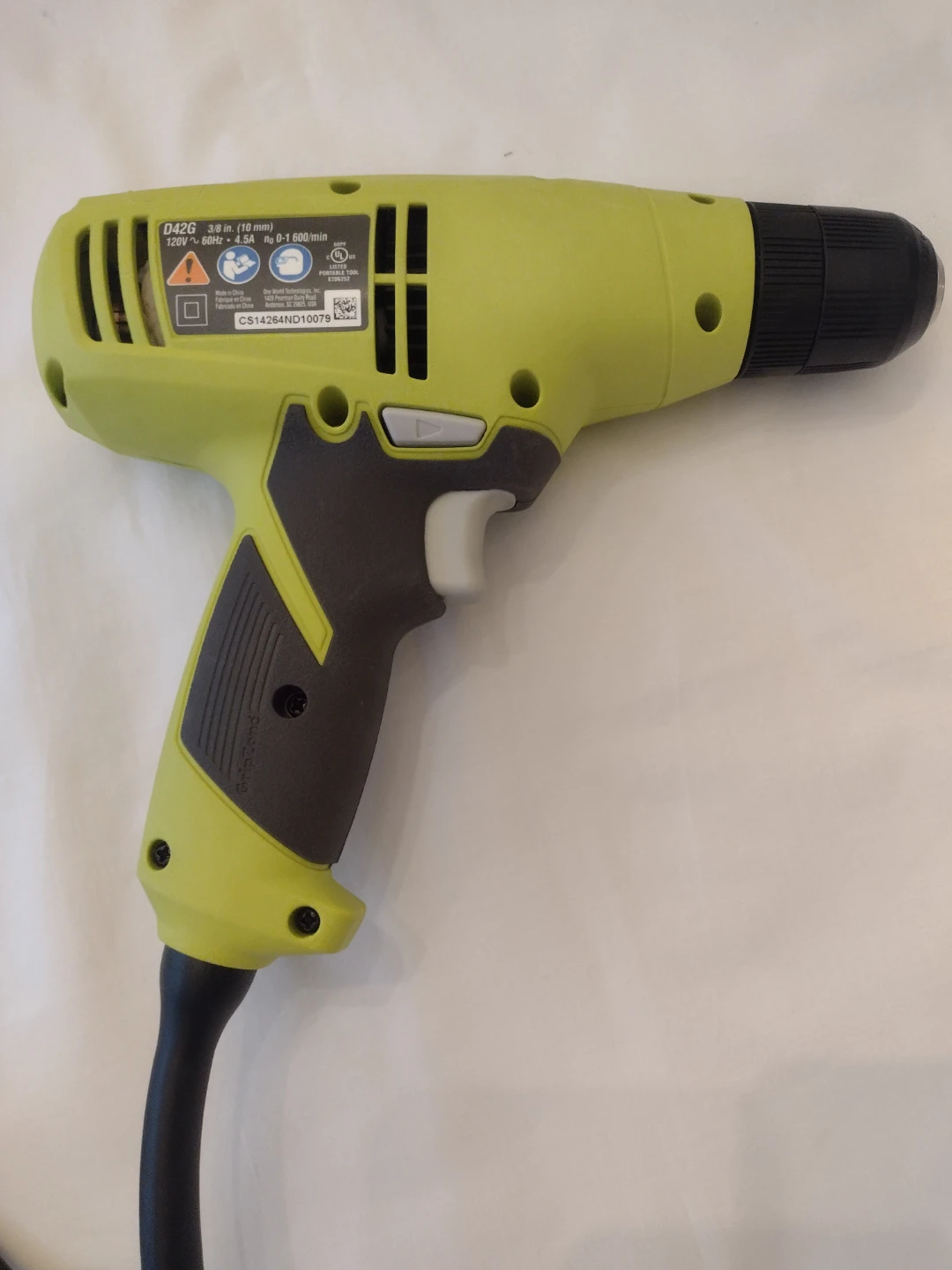 Ryobi D42G 3/8-inch Drill - photo 4