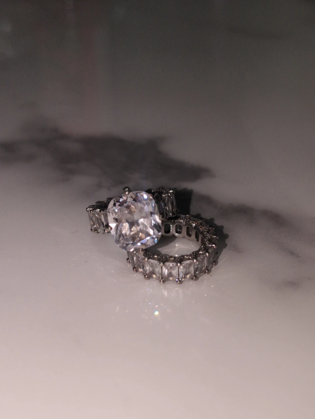 Two sparkling rings