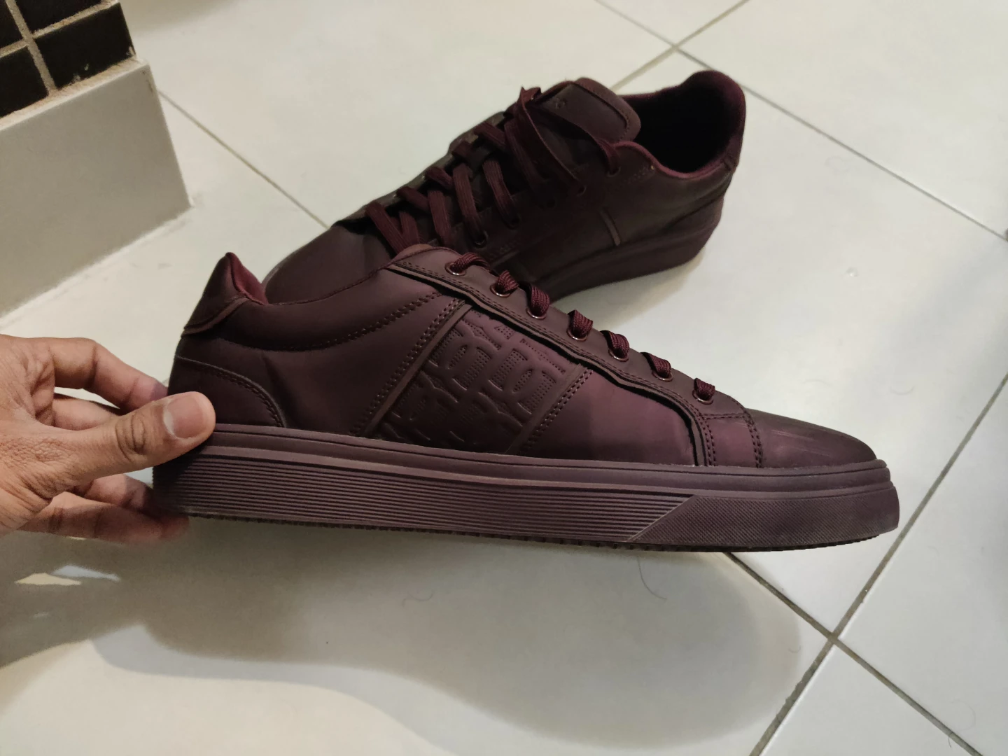 ALDO Burgundy Sneakers Courtline size UK-10 USA-11