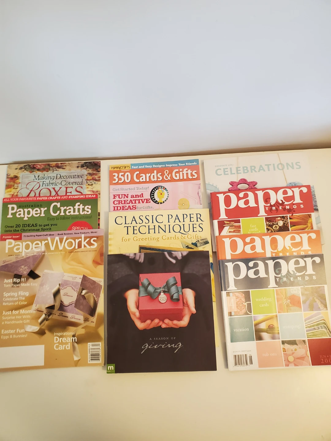 Lot of 10  Paper Crafting Magazines and Books