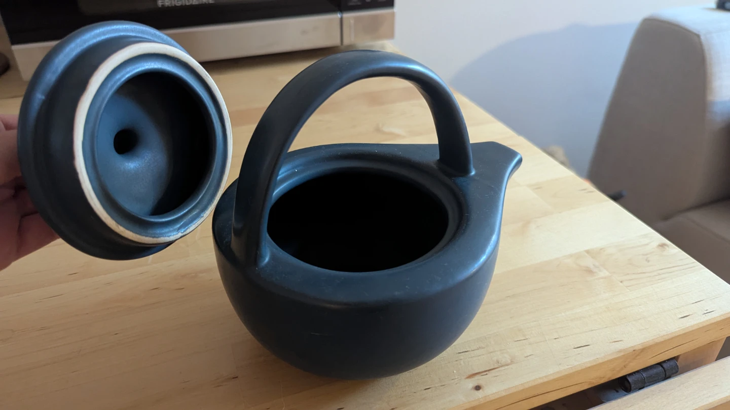 Dark Blue Ceramic Teapot - photo 2