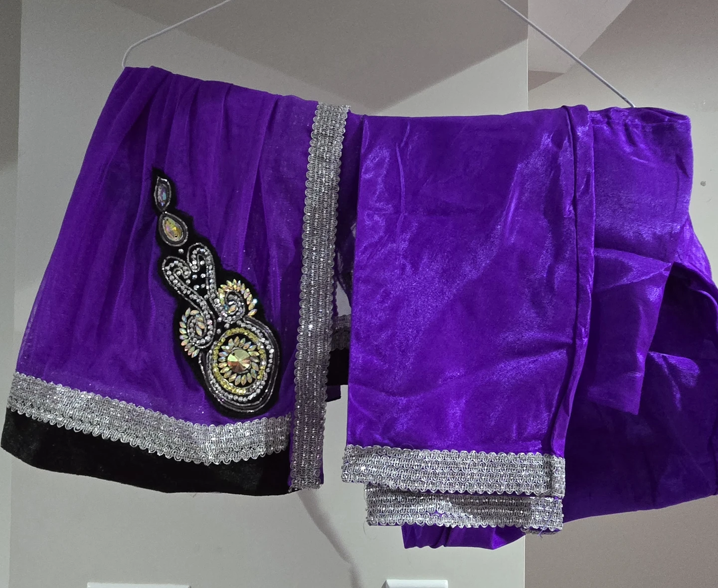 Purple Embellished Anarkali Suit Set - photo 3