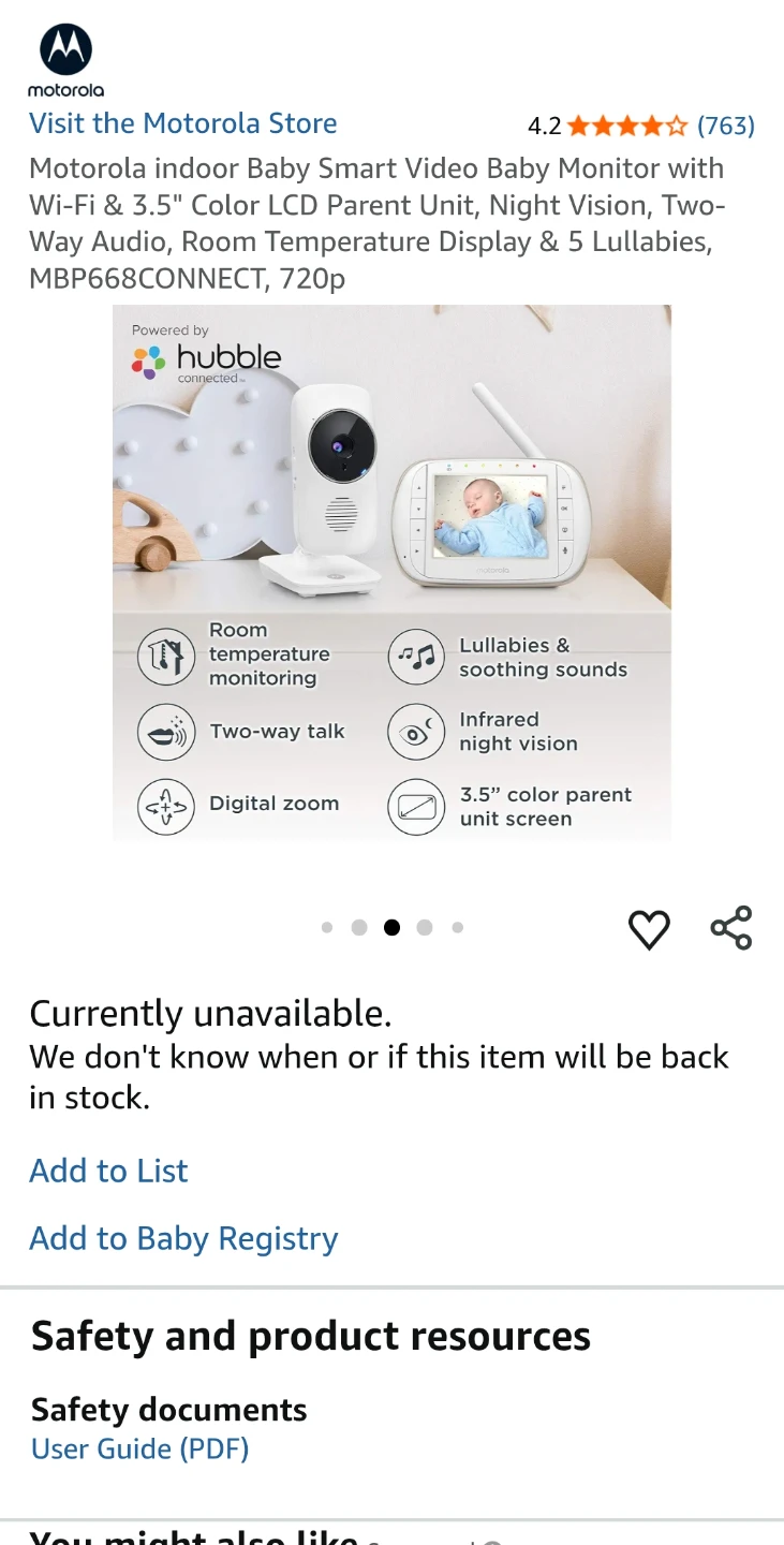 Motorola MBP668CONNECT Baby Monitor - photo 2