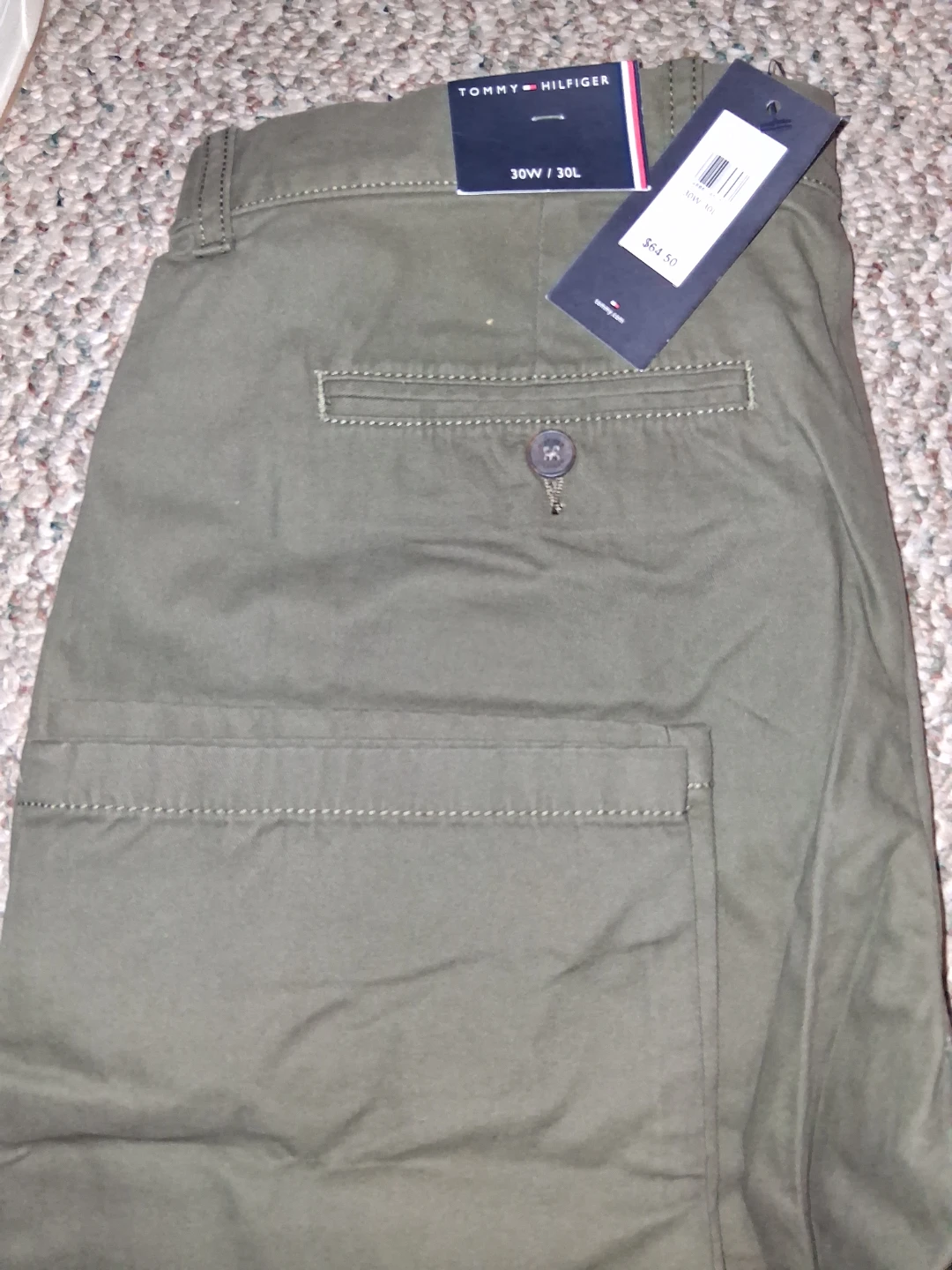 Tommy Hilfiger 30W 30L Olive Green Chinos