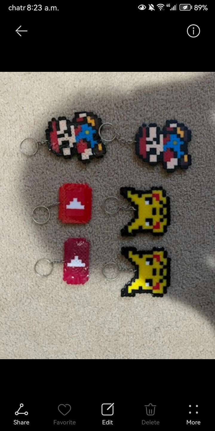 You choose Perler Bead Keychains - Mario, Pikachu & More - photo 4