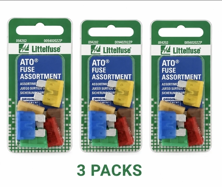 Littelfuse ATO Automotive Fuse Assortment Kit – 3 Pack