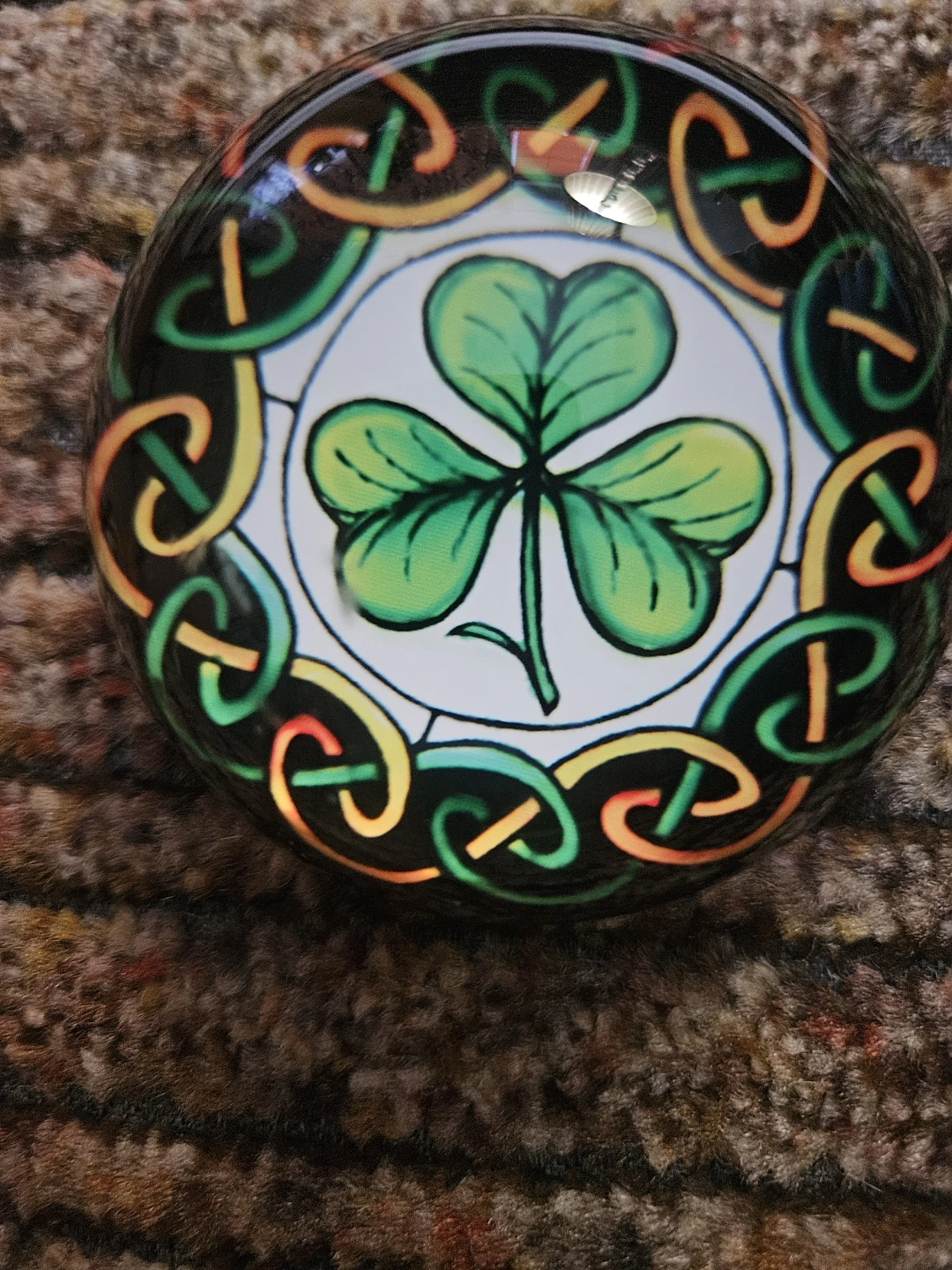 Saint Patrick's  Shamrock Gift CathedralDome Paperweight
