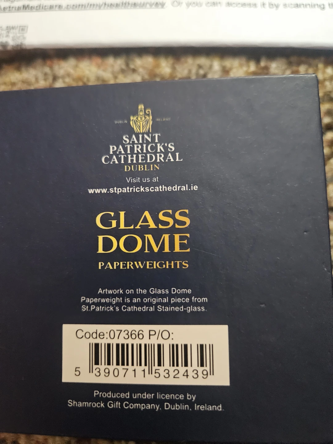 Saint Patrick's  Shamrock Gift CathedralDome Paperweight - photo 4