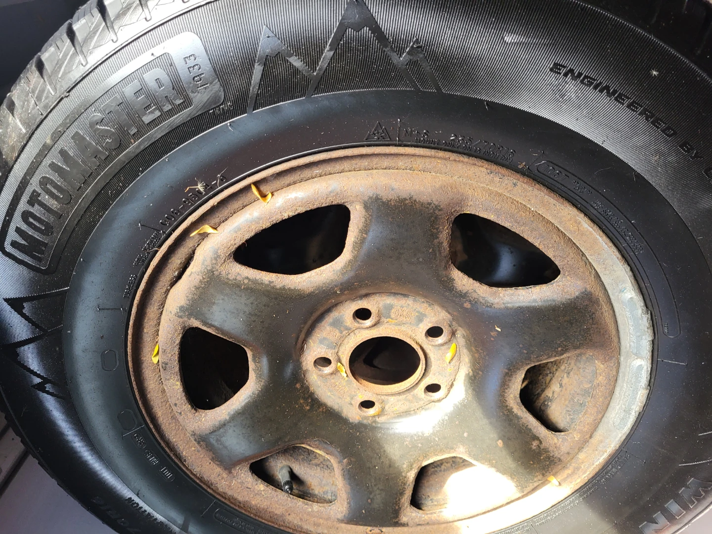 !Four Motomaster winter tires. Size is 235/70R16. - photo 2
