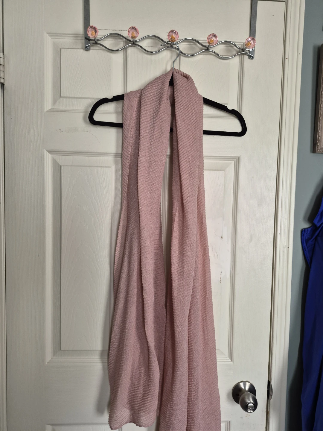 Long pink scarf