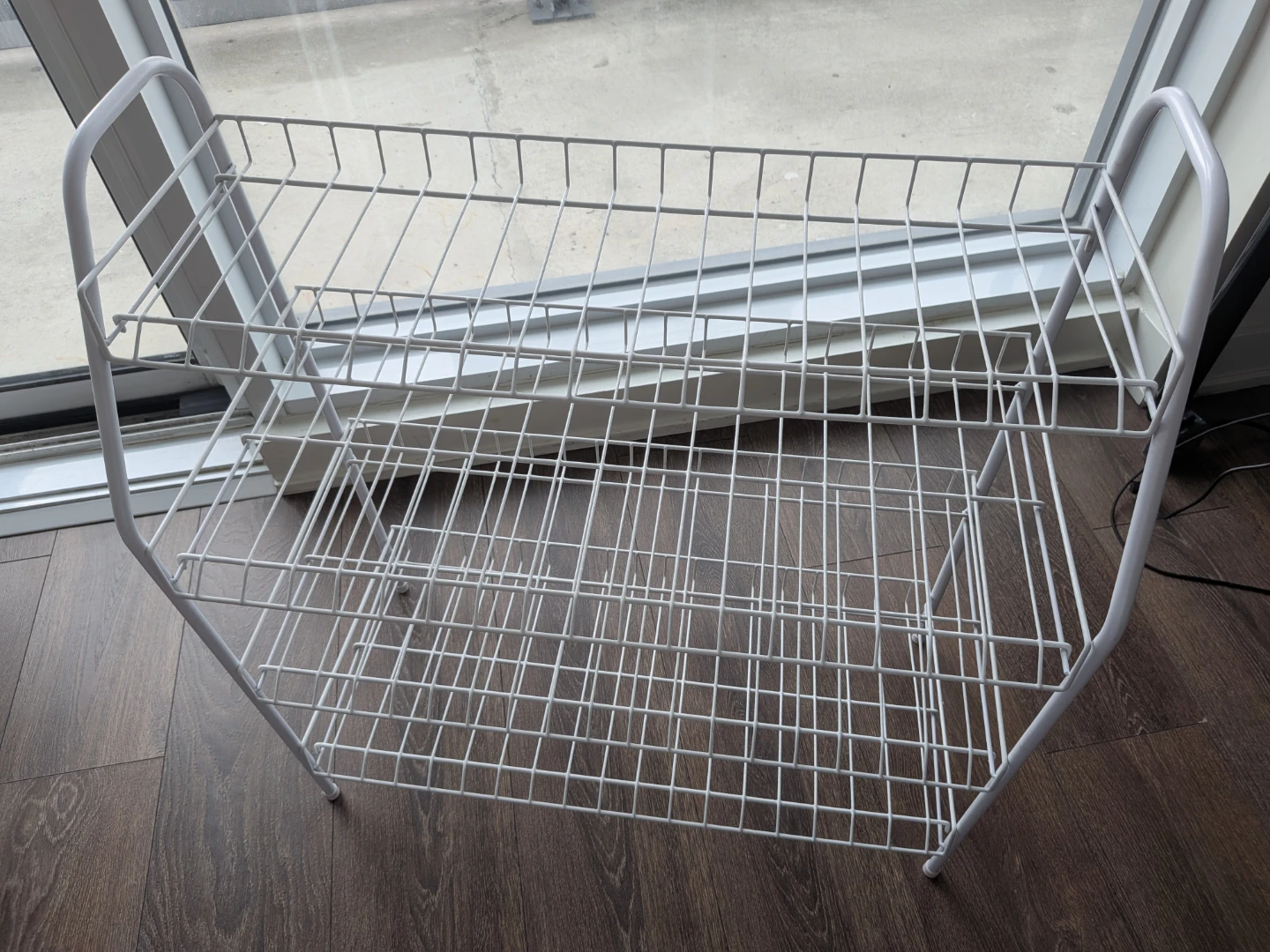 4-Tier White Metal Wire Shoe Rack - photo 2