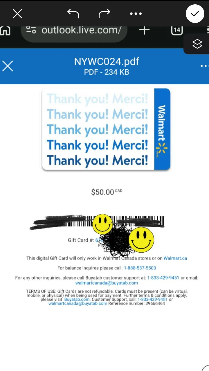 $50 Walmart E-gift Card